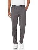 PGA TOUR Men's Flat Front Golf Pant with Expandable Waistband, Asphalt, 36W x 32L