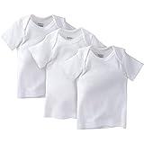 Gerber Baby 3-Pack Short-Sleeve Slip-On Shirts, White, 18 Months