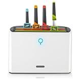 Modern Innovations Smart Cutting Boards and Knife Set, Self Cleaning Cutting Board & Knives Holder, Color Coded Cutting Board Set With Knives, All-In-One Cleaning Knife and Cutting Board Set