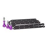 FEICHAO Helmet Selfie Stick Extension Arms Adjustable Mount Rods with Screws for Action Photography Cameras Accessories (Purple)