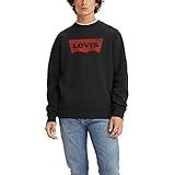 Levi's Men's Graphic Crewneck Sweatshirt, (New) Jet Black Fleece, 3X-Large