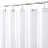 Biscaynebay Hotel Quality Fabric Shower Curtain Liners 72" X 72", White Water Resistant Bathroom Curtains Rust Resistant Grommets Weighted Bottom Hem Machine Washable