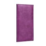 LLi Cufite Leather Checkbook Cover for Top & Side Tear Registers Duplicate Checks with Plastic Insert Flap Card Holder Pen Hoop Slim Wallet for Men Women