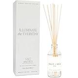 Sweet Water Decor Salt & Sea Reed Diffuser Set - Sea Salt Citrus & Musk Amber Scent Diffuser - Reed Diffusers for Home with Long Lasting Fragrance - Non-Toxic Oil Reed Diffuser - Made in the USA