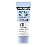 Neutrogena Ultra Sheer Dry-Touch Water Resistant and Non-Greasy Sunscreen Lotion with Broad Spectrum SPF 70, 3 Fl Oz (Pack of 1)