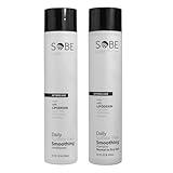 SOBE LUXE Smoothing Shampoo & Conditioner Bundle, 10 Oz Each - Sulfate-Free, Moisturizes, Protects Color & Repairs Hair with Keratin, Panthenol, Collagen & Vitamin E