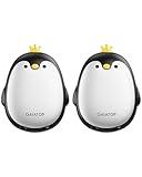 Gaiatop Magnetic Hand Warmers Rechargeable 2 Pack, 3 Settings Pocket-Sized Cute Penguin, Fast Hot Hands Reusable Portable Electric Heater for Camping Hunting Golf, Gifts for Women Men Black