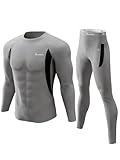 romision Base Layer Men Cold Weather- Men's Thermal Underwear Set Fleece Lined Long Johns Hunting Gear for Cold Weather
