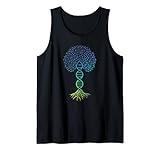 Tree Of Life DNA Science Genetics Earth Day Genealogy Blue Tank Top