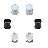 B BodyPJ Sparkles 3Pair-Mix color Acrylic Ear Plug Expanders UV Ear Gauges Piercing Jewelry (3Pair-Mix color,0g(8mm))