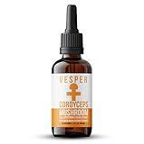 Vesper Cordyceps Mushroom Liquid Extract - Double Extraction with Wild Huckleberries for Energy, Endurance, Circulation Support, USA-Grown, for Natural Stamina & Vitality – 2oz