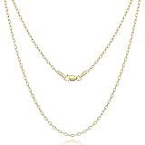 G-HELPER 14K Gold Necklace for Women 14K Golden Chain for Men Thin Gold Paperclip Chain Necklace Womens Necklaces Trendy Elegant and Effortlessly Stylish Dainty Golden Necklaces for Women Non Tarnish 16,18,20,22,24in (22in)