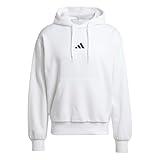 adidas Men's Essentials Feel Cozy Fleece Hoodie, White/Black