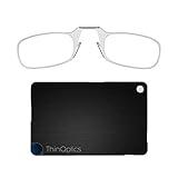 ThinOptics Reading Glasses + FlashCard Case | Clear Frame, 1.50 Strength Readers