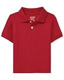 The Children's Place boys Baby and Toddler Uniform Pique Polo Shirt, Classic Red, 5T US