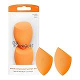 Real Techniques Miracle Complexion Sponge, Beauty Sponge For Makeup Blending & Foundation Application, Full Coverage, Streak-Free Professional Makeup Tool, Cruelty Free, Vegan, Latex Free, 2 Count