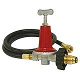 Bayou Classic 5HPR-40 0-40-psi Adjustable Regulator w/ 48-in Thermoplastic Hose Features Soft Nosed POL 3/8-in Flare Swivel Fitting Designed Single & Double Jet Cookers