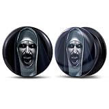 POBAISITER 2PCS Gothic Style Ear Gauges Acrylic Solid Screw On Ear Tunnels and Plugs Resin Allergy Free Stretcher For Women Men Body Piercing Jewelry