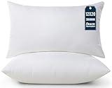Utopia Bedding Throw Pillows (Pack of 2, White), 12 x 20 Inches Indoor Decorative Pillow Insert for Sofa, Bed and Couch