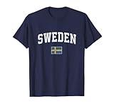 Sweden T-Shirt Vintage Sports Design Swedish Flag Tee T-Shirt