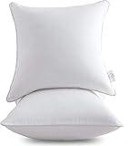 Leeden 20 x 20 Pillow Inserts (Set of 2) - Throw Pillow Inserts with 100% Cotton Cover - 20 Inch Square Decorative Pillows for Sofa, Couch, Bed and Home Decor
