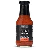 Fulton Fish Market Shrimp & Seafood Cocktail Sauce - Zesty, Bold Flavor, All-Natural, Perfect for Oysters, Clams, Shrimp, and Grilled Shellfish - 11oz