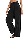 QIANXIZHAN Women's Boho Pants, Wide Leg High Waist Harem Pants Hippie Yoga Clothes with Pockets