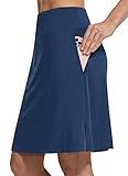 baleaf Women's 20" Golf Skirts Knee Length Skorts Athletic Modest Long Acitive Casual Pockets UV Protection Navy M