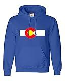 Go All Out Small Royal Mens Colorado State Flag Sweatshirt Hoodie