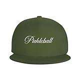 Pickleball Flat Bill Visor Baseball Cap for Women Men Running Hat Trucker Cap Outdoor Sports Dad Hat Moss Green-J7-T5