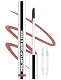 QCMME Lip Liner Stain Peel Off with Tweezer, Long Lasting Matte Lip Tattoo, Highly Pigmented Color Lip Tint Makeup, Waterproof, Transfer-proof Lipstain for Women, for All Skin Types 03 Rose Pink