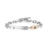 ZKXXJ Medical Alert ID Bracelets for Men Women Celiac Disease Stainless Steel Link Chain Bracelet Emergency Identification Bracelet Medical Alert Bracelet Health Alert Jewelry