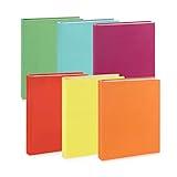 Blue Summit Supplies 6 Stretchable Book Covers for Hardcover, Colorful Fabric Book Cover for Classroom Textbook Protection and Care, Assorted Colors, for 11" by 11" Books, Stretchy