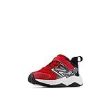 New Balance Kids Rave Run V2 Bungee Shoe, Team Red/Black/Black Cement, 9.5 US Unisex Toddler