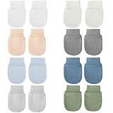 BQUBO Newborn Infant Mittens No Scratch Cotton Elastic Wrist Gloves Hypoallergenic for 0-6 Months Baby Boys Girls