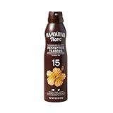 Hawaiian Tropic Dry Oil Tanning Spray Sunscreen SPF 15, 6oz | Protective Sun Tanning Oil with SPF 15 Sunscreen, Oxybenzone-Free, 6oz