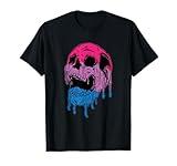 Subtle Bisexual Skull Bi Pride Flag Bisexuality T-Shirt