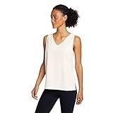 Eddie Bauer Women's Departure V-Neck Tank Top - Solid, Snow, Large