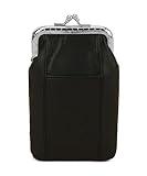 Leather Cigarette Case Pack Holder Regular or 100's Lighter Pocket by Leatherboss (Black)