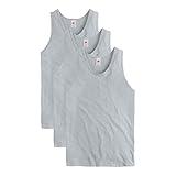 Hanes Men's Essentials Top Pack, Midweight Cotton Tanks, Sleeveless Shirts, 3-Pack, Light Steel
