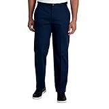 Haggar mens Premium No Iron Khaki Classic Fit Expandable Waist Flat Front Pant, Dark Navy, 38x30