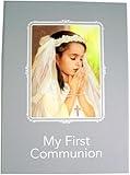 Girl's First Communion Gift Set, Prayer Book, Gold-Toned Rosary & Lapel Pin