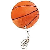 JOINPAYA 1Pc Fluffy Plush Basketball Keychain Decorative Key Ring for Bags Wear Resistant Basketball Charm for Sports Fans and Boys Orange Basketball