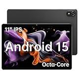 ApoloMedia 11" Tablet, 2025 Android 15 with Octa-core Processor, 8GB+128GB, 1TB Expandtion, 7000mAh Battery, HD IPS Large tableta,WiFi 6&BT5.0, Support GMS (Black, Case not Included)