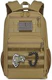 Kids Tactical Backpack Army Molle Bookbag Military Boys Backpack for School, Outdoor, Camping, Brown