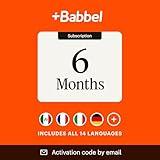 Babbel Language Learning Software - Learn to Speak Spanish, French, English, & More - All 14 Languages Included, Audio Lessons - Compatible with iOS, Android, Mac & PC (6 Month Subscription)