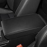INTGET Center Console Cover for 2025 Honda Civic Accessories 2022 2023 2024 Leather Interior 11th gen Civic Sport Hatchback Car Arm Rest Armrest Cover Lid Protector Seat Elbow (Black Stitches)