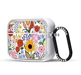 MOSNOVO Case for Airpods Pro & Airpods Pro 2, Protective Clear Case with Shockproof Dual Layer Hard Luxe Metal Ring Designed for Airpods Pro 2 Generation - Blossom & Bloom