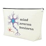 Mxrymvu Neuroscience Gifts for Women Makeup Bag Neurology Nurse Travel Bag Funny Medical Student Cosmetic Bag Best Doctor Gifts for Women Pharmacists Mind Neuron Business