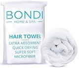 Bondi SPA Microfiber Hair Towel – Dries Hair 50% Faster – Anti-Frizz – Highly Absorbent & Super Soft - XL (42 x 22) - Rectangle